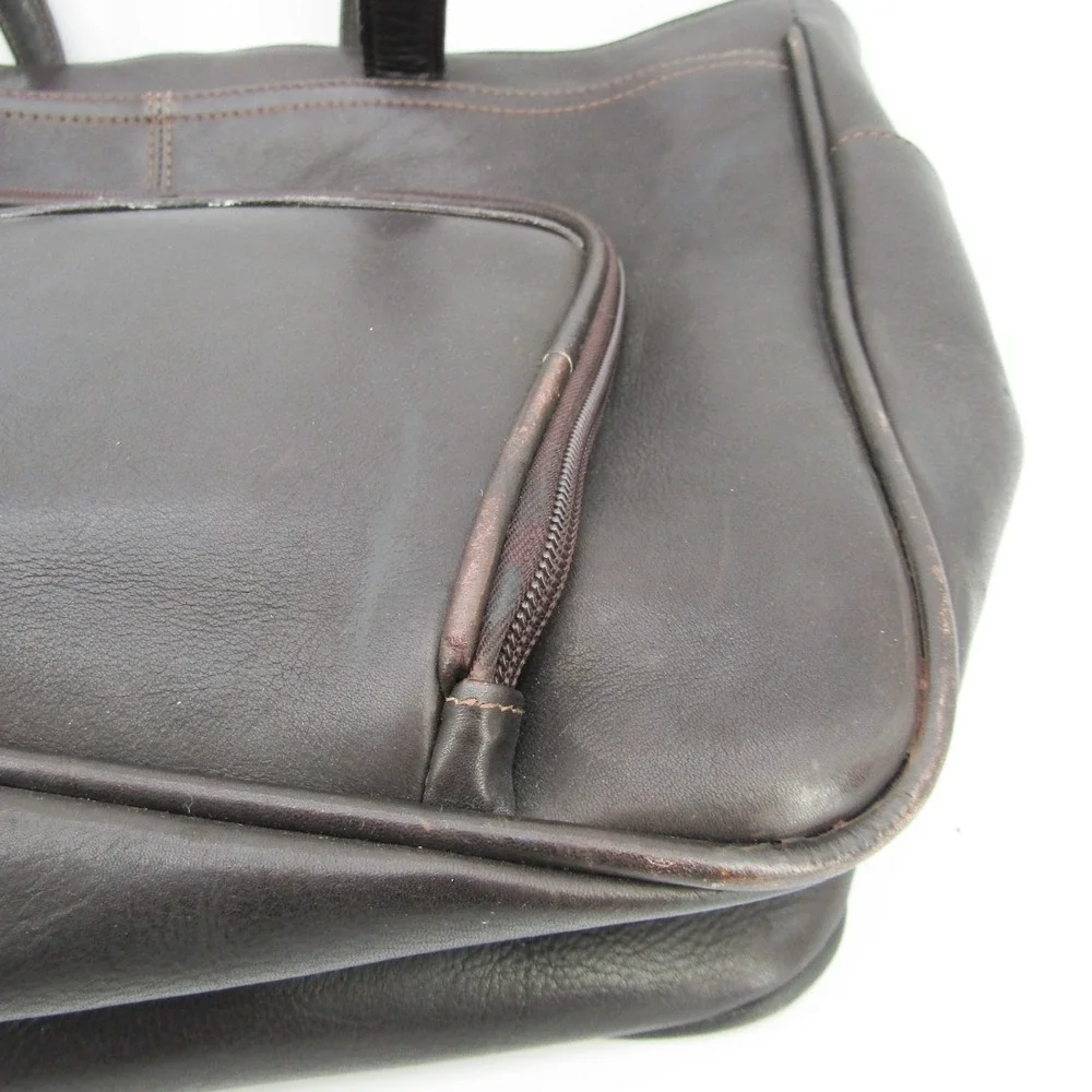 Santa Fe Dilana Briefcase Men's Leather Laptop Vintage Distress Dark brown